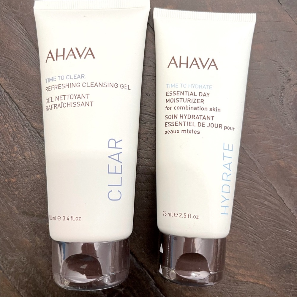 AHAVA Cleansing Gel and Essential Day Moisturizer